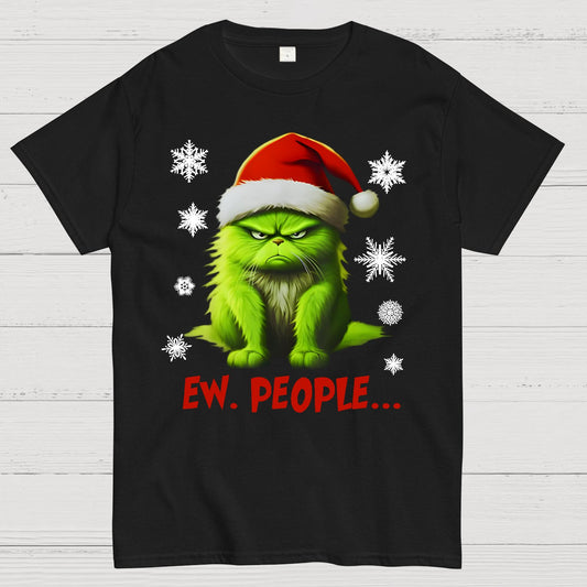 Funny Christmas Cat Geek T-Shirt
