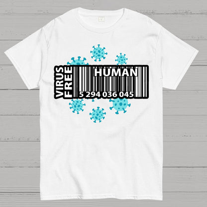 Human virus Bar Code，Funny virus Geek T-Shirt