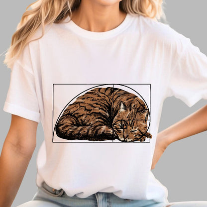 Fibonacci sequence Cat Geek T-Shirt