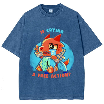 Dragon crying is a free action Vintage Distressed T-shirt
