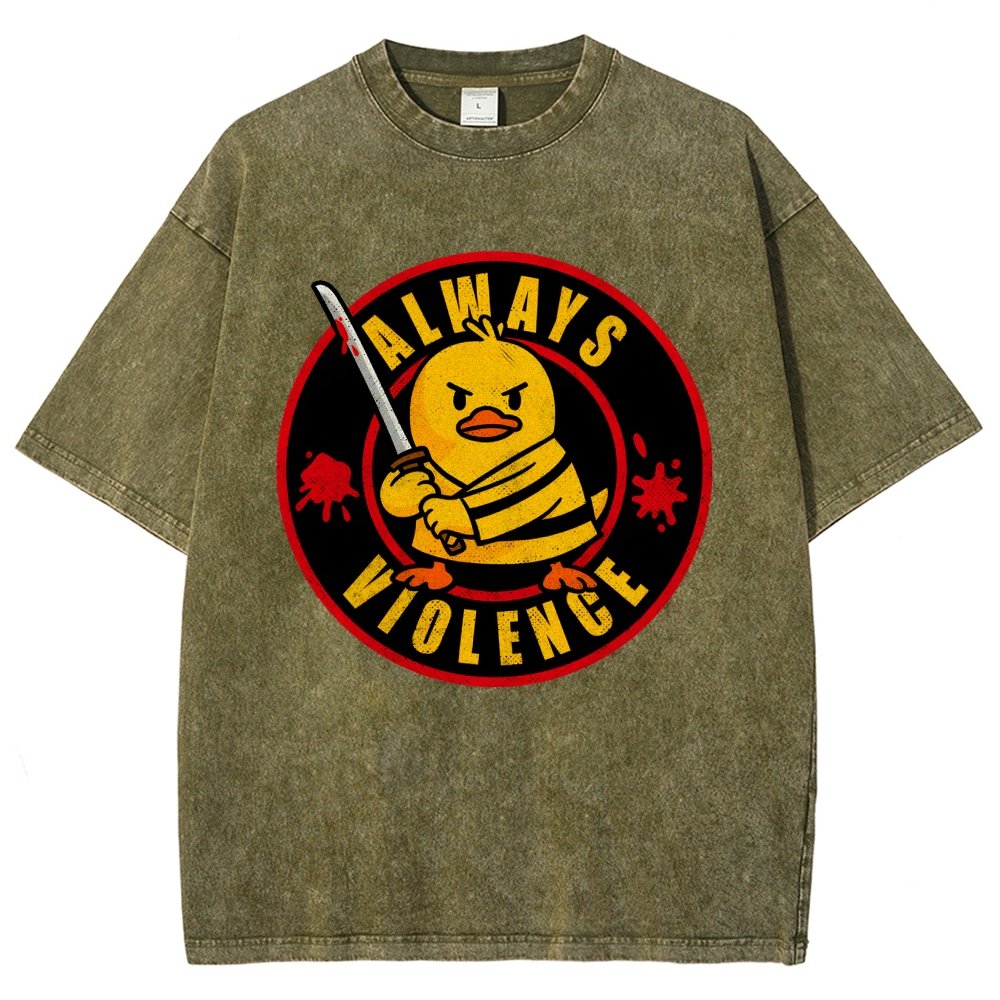 Always Violence Vintage Distressed T-shirt