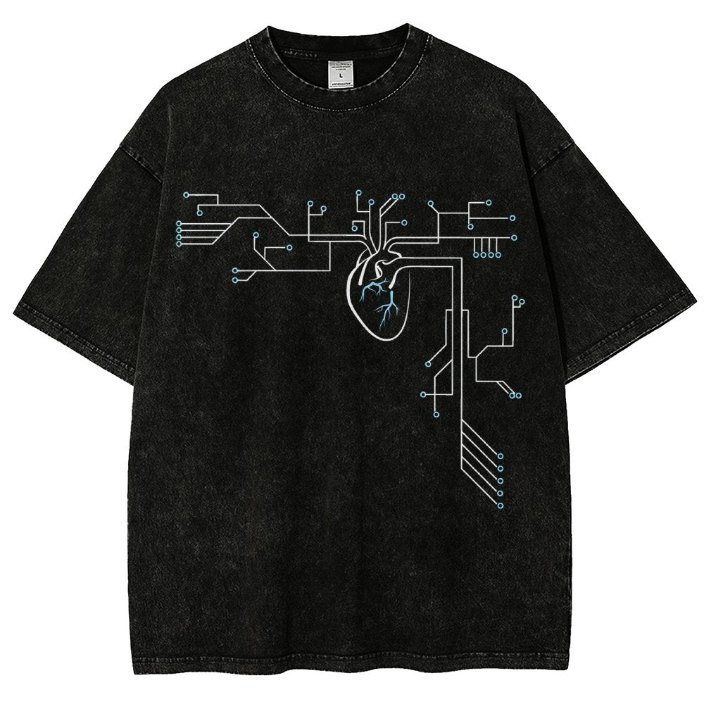Circuit-ulatory System Vintage Distressed T-shirt