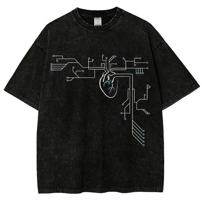 Circuit-ulatory System Vintage Distressed T-shirt