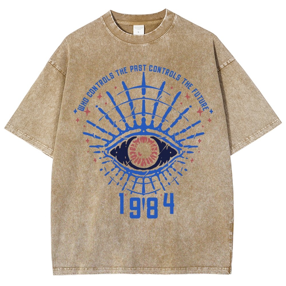 1984 George Orwell Control The Future Vintage Distressed T-shirt