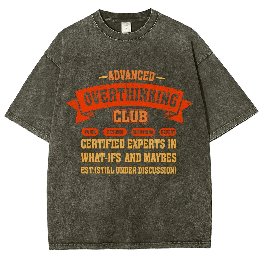 Overthinking Mode ON! Vintage Distressed T-shirt