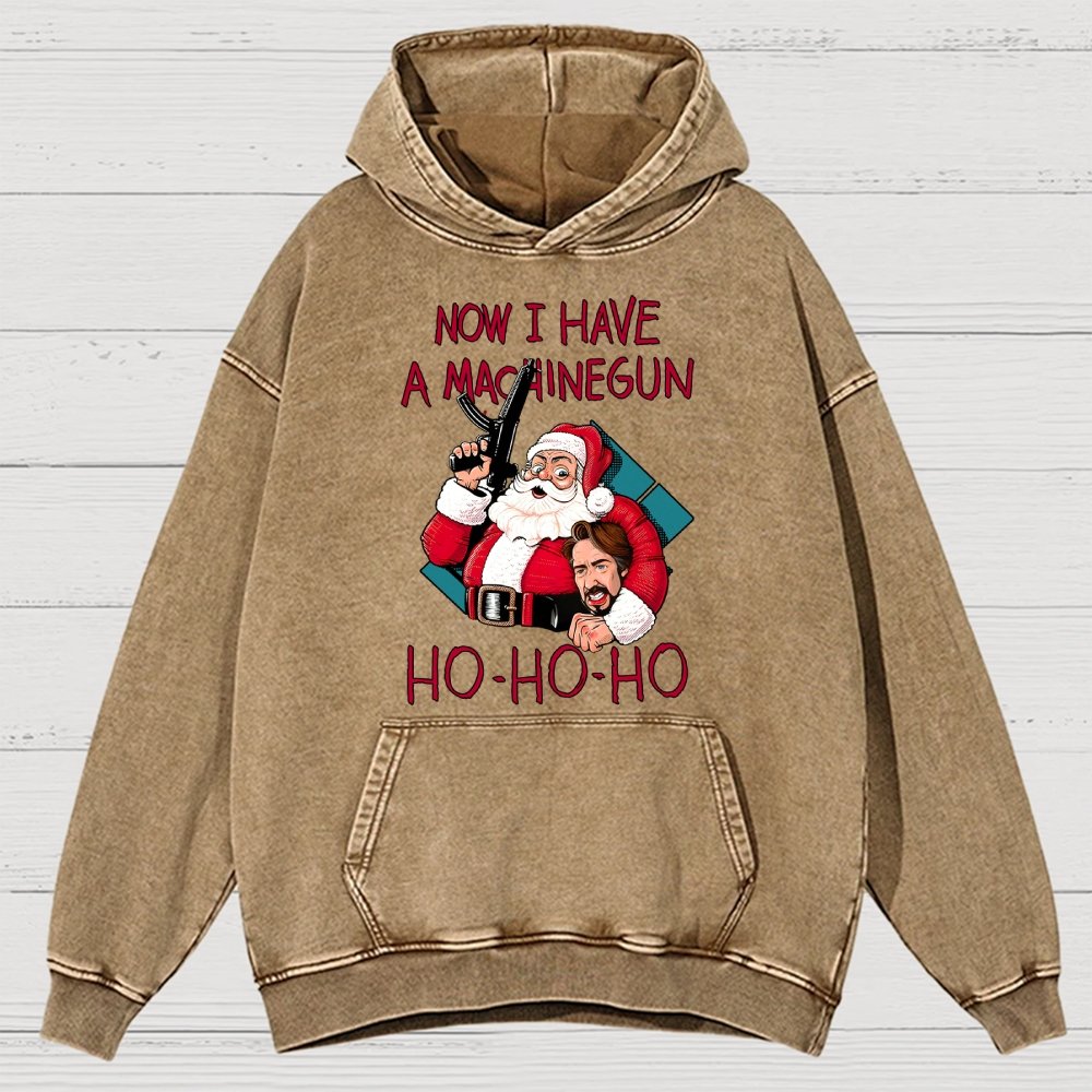 Ho-Ho-Ho Vintage Distressed Hoodie