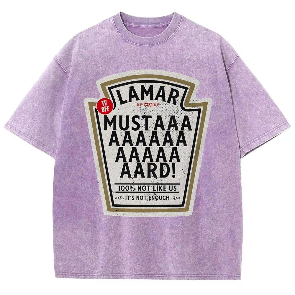 Lamar Mustard TV Off Essential Vintage Distressed T-shirt