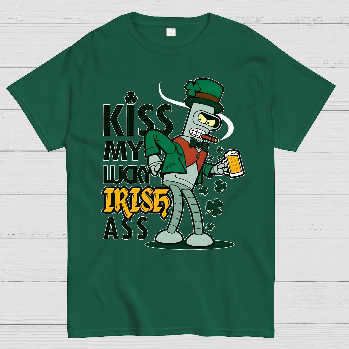 Kiss my Lucky Irish-St. Patrick's Day Geek T-Shirt