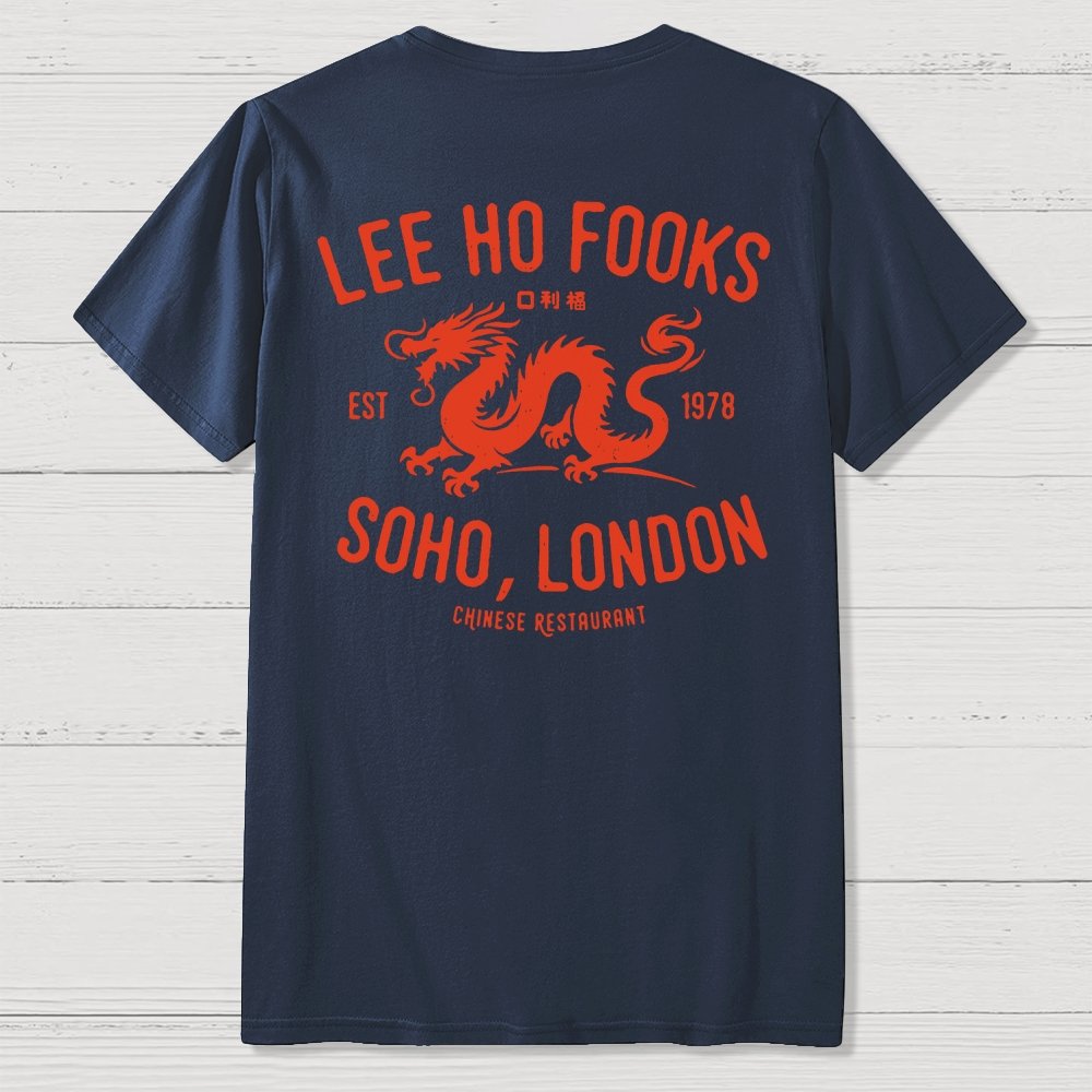 Lee Ho Fooks Vintage Resto Front And Back Printing Geek T-Shirt