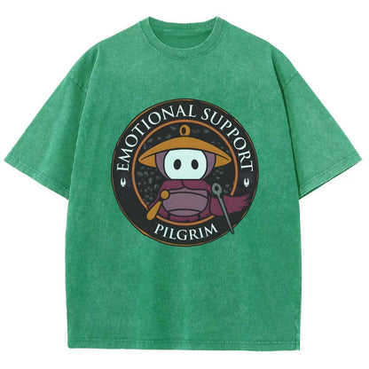 Emotional Support Pilgrim Vintage Distressed T-shirt