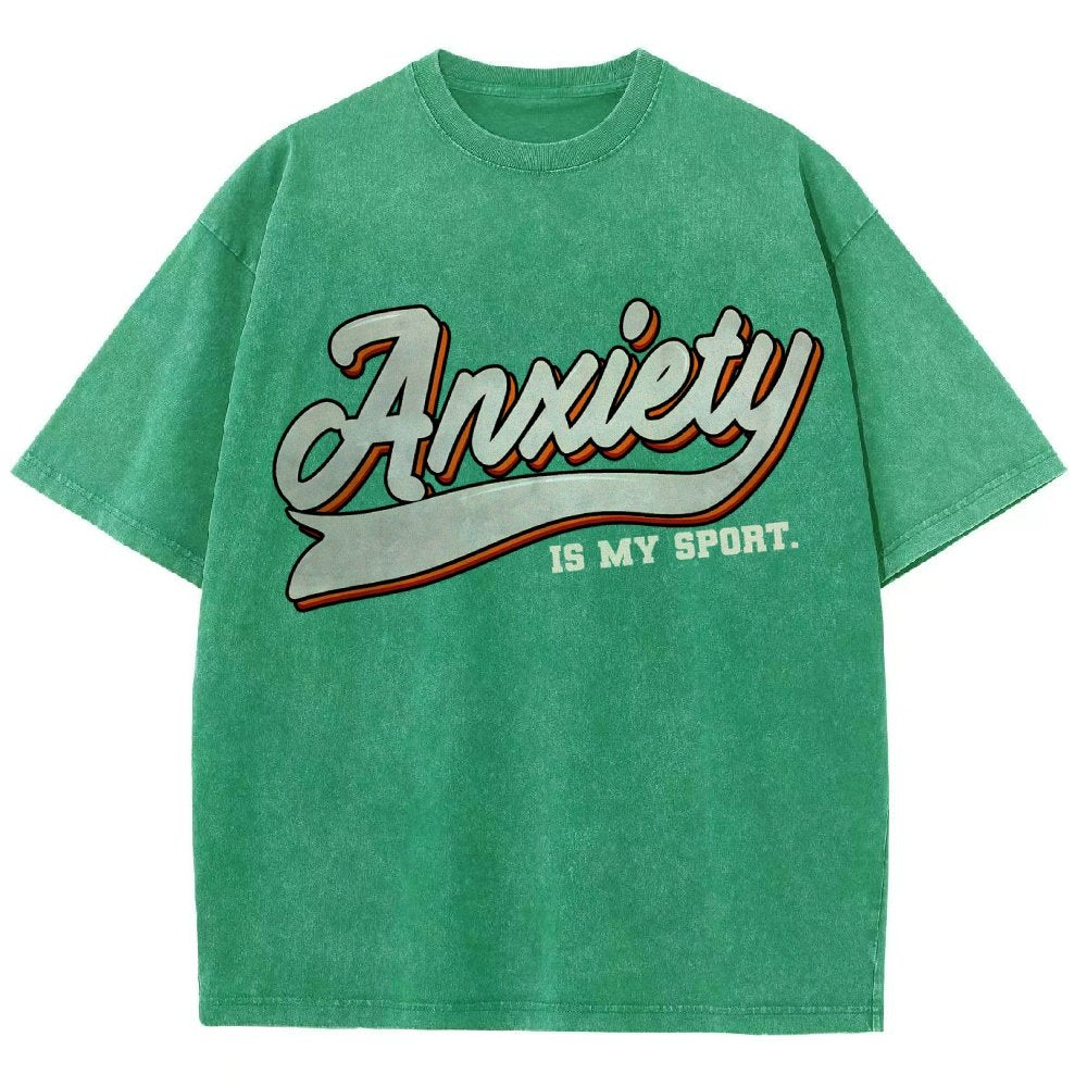 Anxiety Is My Sport Vintage Distressed T-shirt