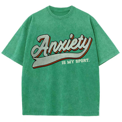Anxiety Is My Sport Vintage Distressed T-shirt