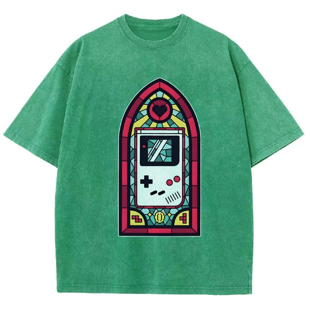 8bit Stained Glass Vintage Distressed T-shirt