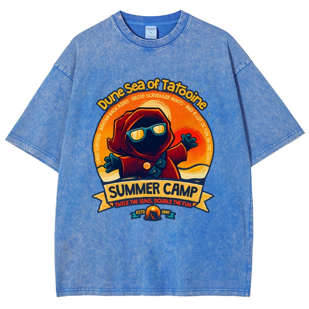 Sandy Sea Summer Camp Vintage Distressed T-shirt