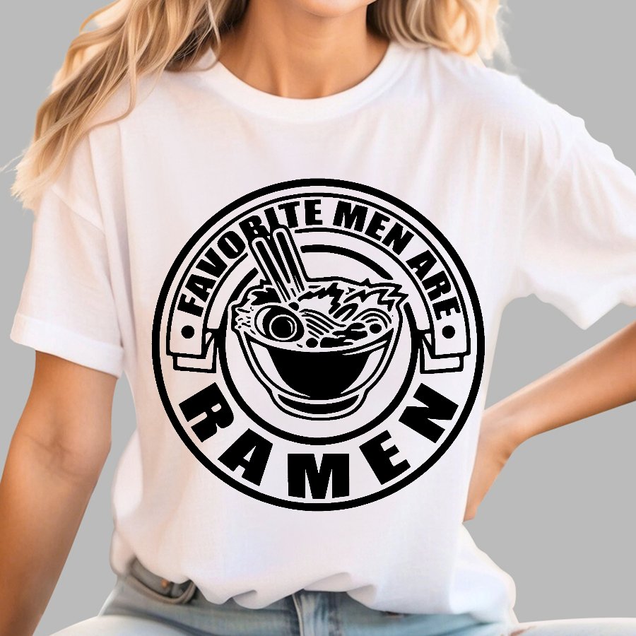 Favorite Men Are Ramen Funny Japanese Noodles Humor Geek T-Shirt
