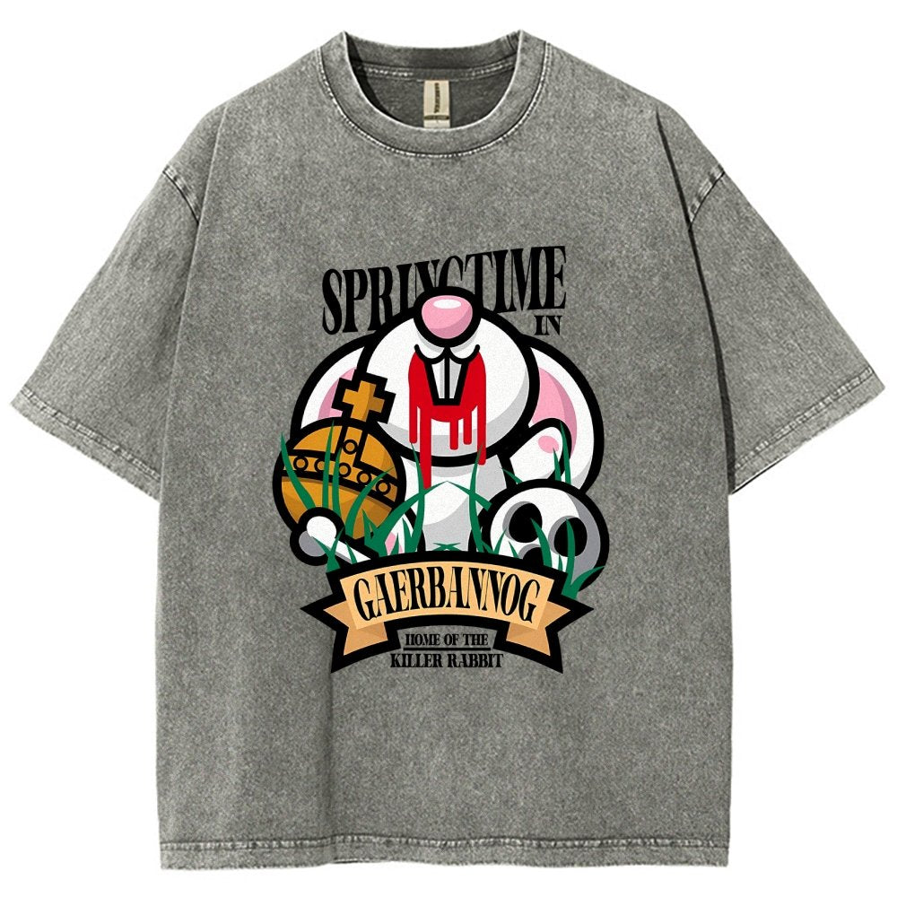 Spring Killer Rabbit Vintage Distressed T-shirt