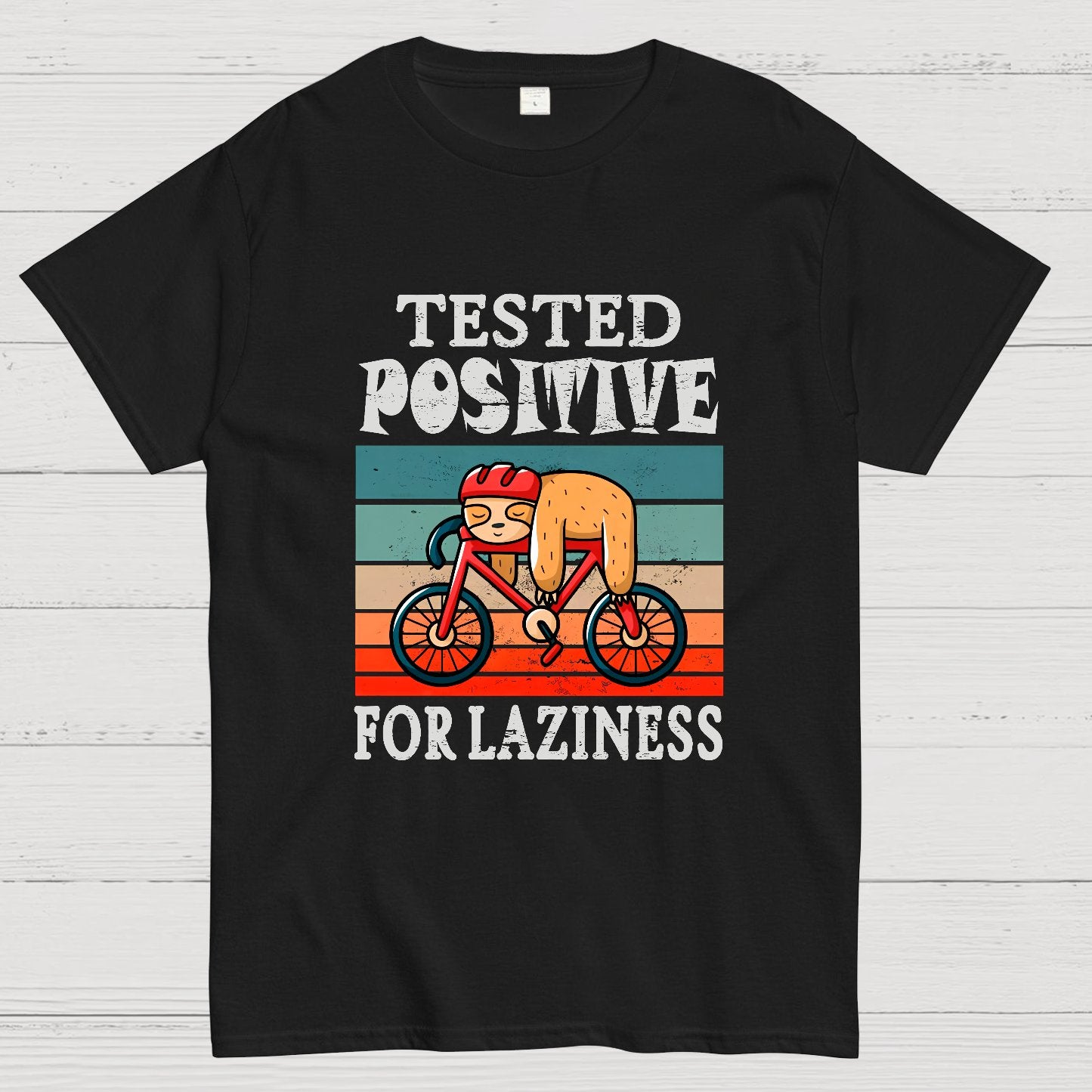 Tested Positive For Laziness Sloth On Bicycle By Sal71 Geeky T-Shirt