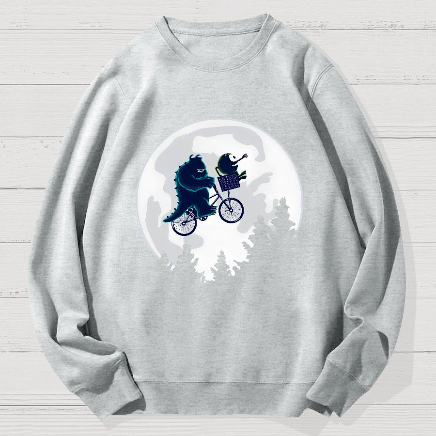 Ride Across The Moon Geek Cotton Sweatshirt
