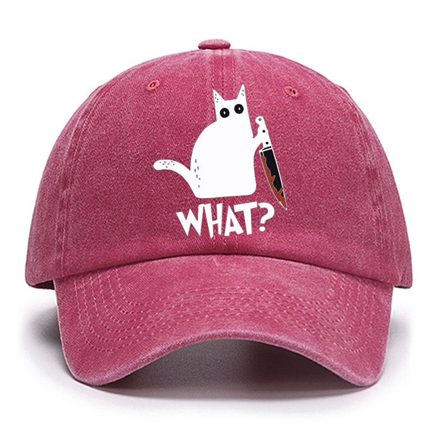 Sarcastic Funny Black Cat Cotton Hat