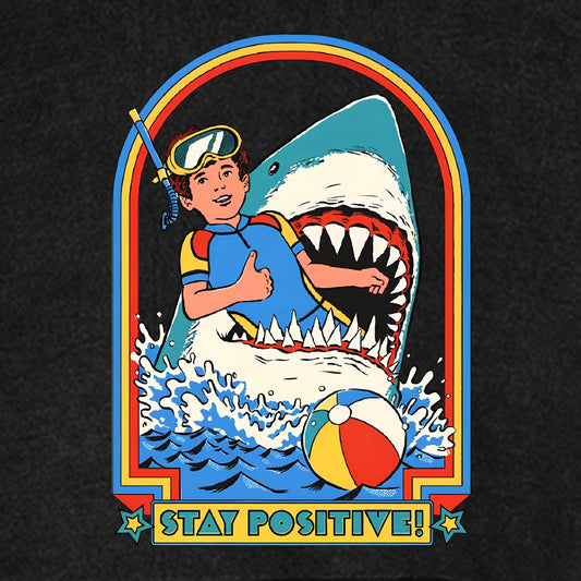Stay Positive Vintage Distressed Hoodie