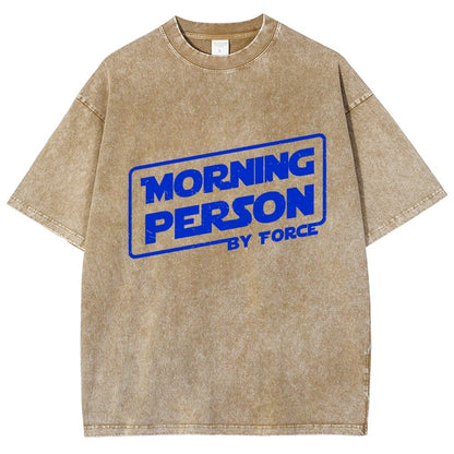 Morning Person By Force Vintage Distressed T-shirt