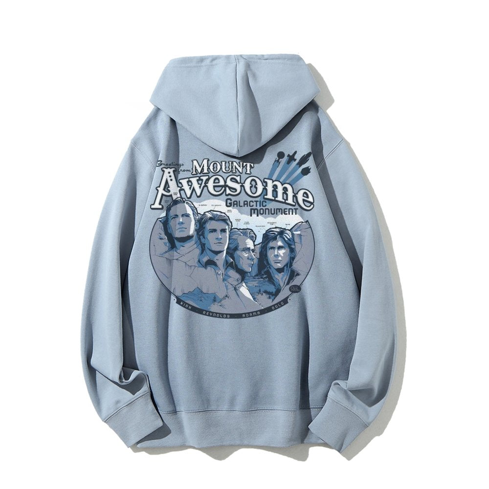 Mt. Awesome Printed Back Unisex Cotton Hoodie