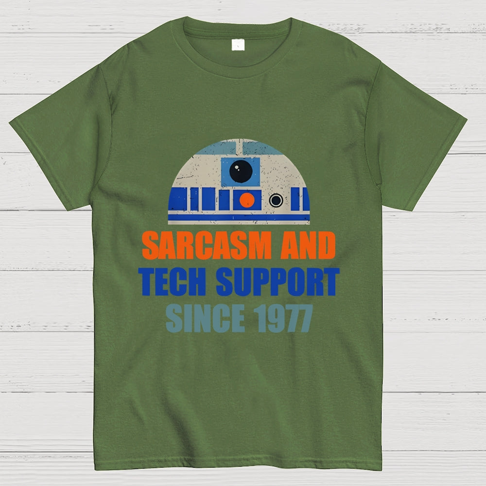 Providing Sarcasm and Tech Support Since 1977 Geek T-Shirt