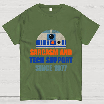 Providing Sarcasm and Tech Support Since 1977 Geek T-Shirt