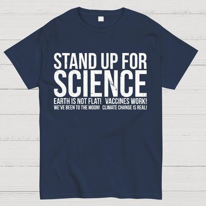 Earth Is Not Flat Stand Up For Science Geek T-Shirt