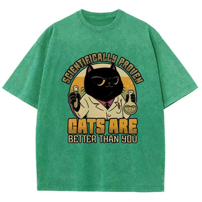 Cats Are Better Vintage Distressed T-shirt