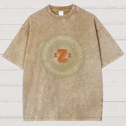 Certified Napping Professional Vintage Distressed T-shirt