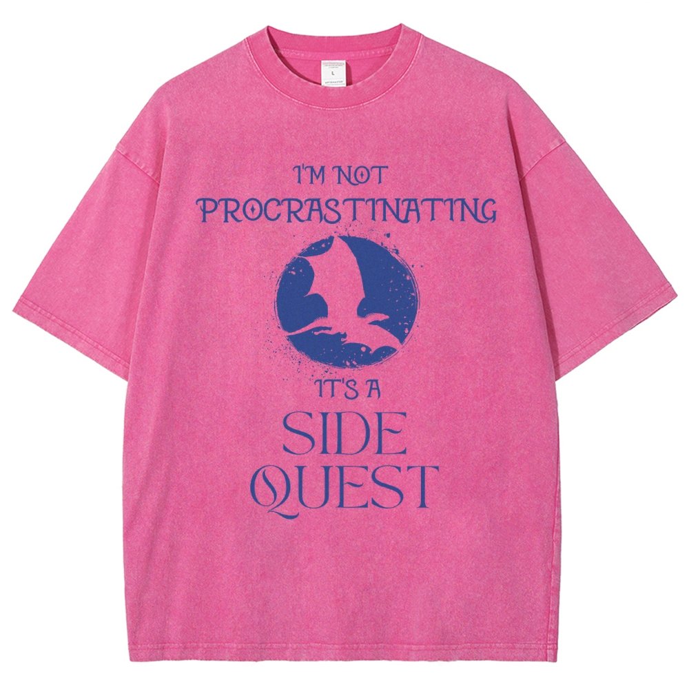 I'm Not Procrastinating It's A Side Quest Vintage Distressed T-shirt