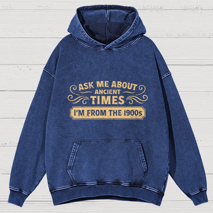 Ask Me About Ancient Times Vintage Distressed Hoodie