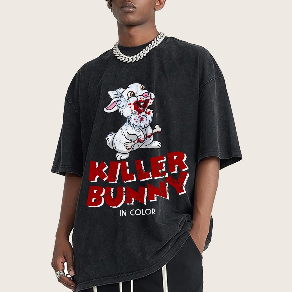 The Killer Bunny Vintage Distressed T-shirt