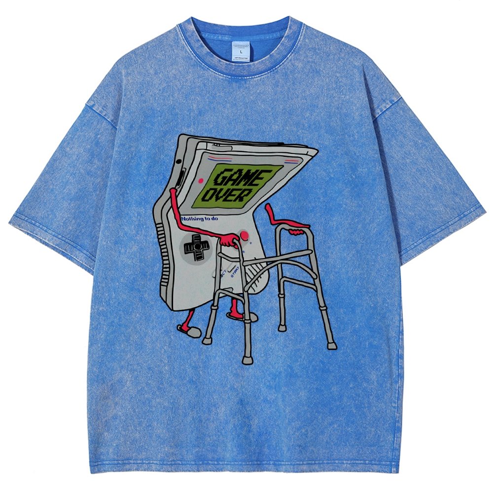 Super Mens Gamer Vintage Distressed T-shirt