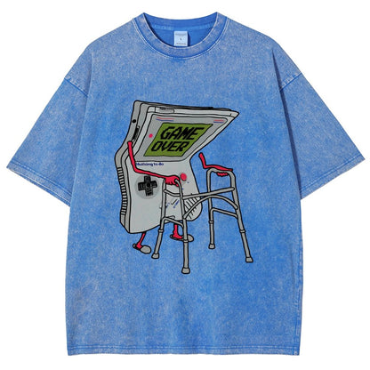 Super Mens Gamer Vintage Distressed T-shirt