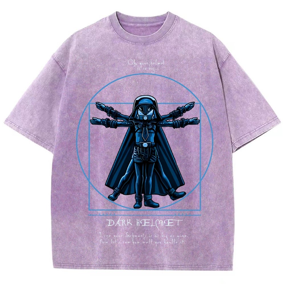 Vitruvian Helmet Vintage Distressed T-shirt