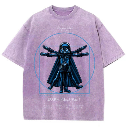 Vitruvian Helmet Vintage Distressed T-shirt
