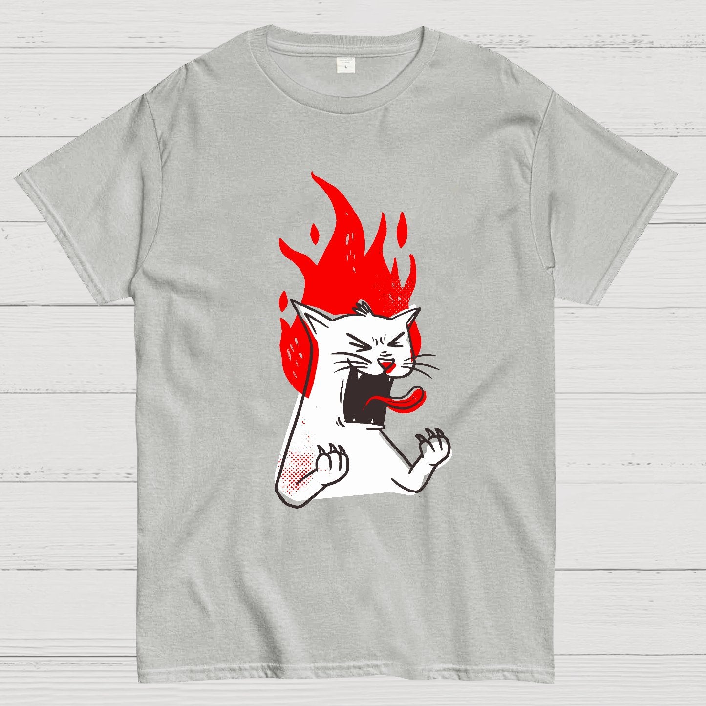 Angry Cat Geek T-Shirt