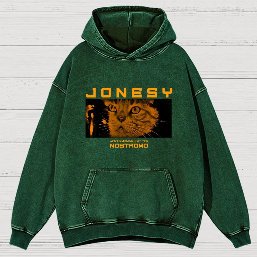 Jonesy Nostrocat Space Survivor Vintage Distressed Hoodie