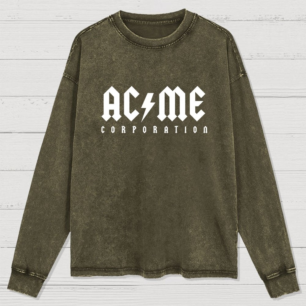 Ac-Me Corporation Washed Long Sleeve Tee