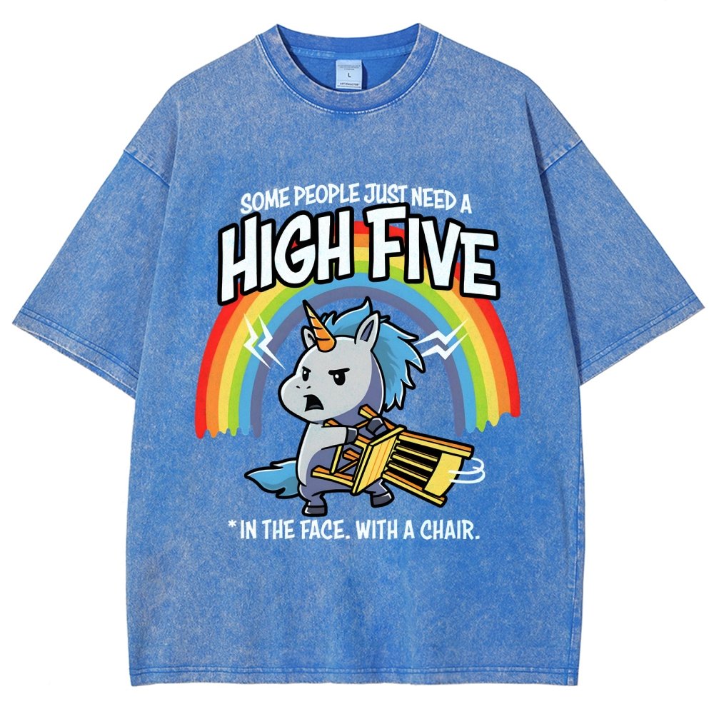 Some People Just Need A High Five Vintage Distressed T-shirt