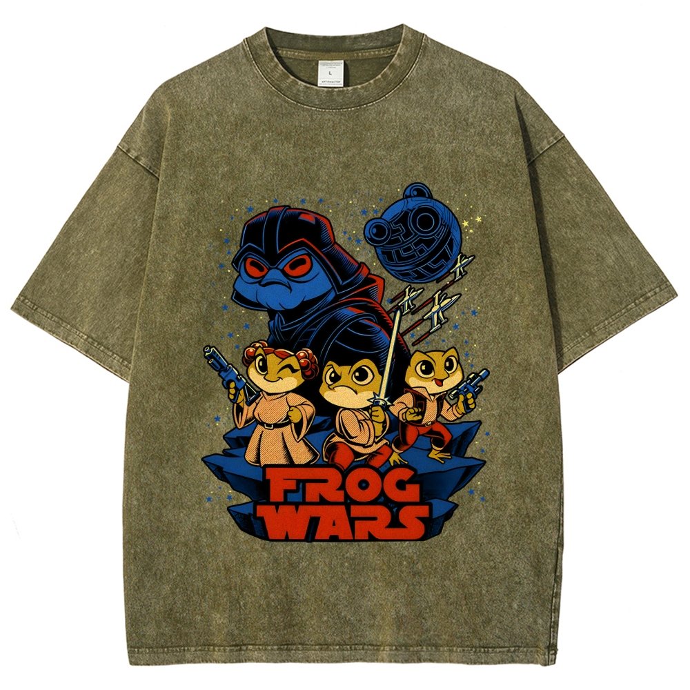 Frog Wars Vintage Distressed T-shirt