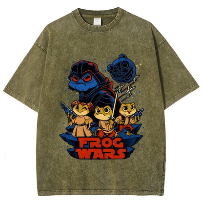 Frog Wars Vintage Distressed T-shirt