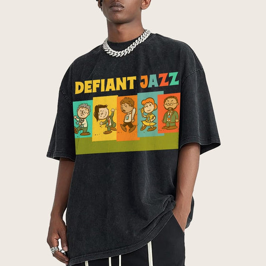 Defiant Jazz Vintage Distressed T-shirt