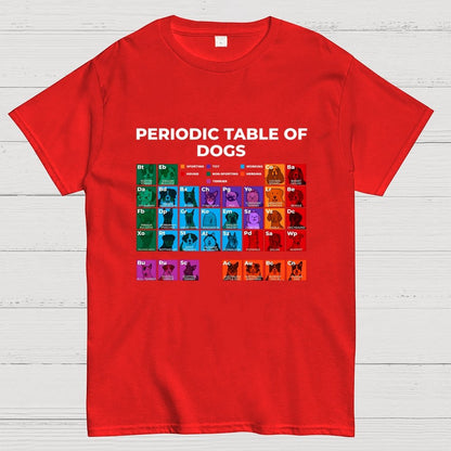 Periodic Table of Dogs  Dog Lover  Funny Science Geek T-Shirt