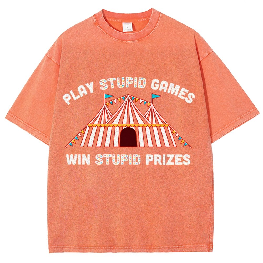 Play Stupid Games Vintage Distressed T-shirt