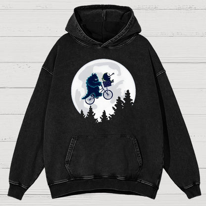 Ride Across The Moon Vintage Distressed Hoodie