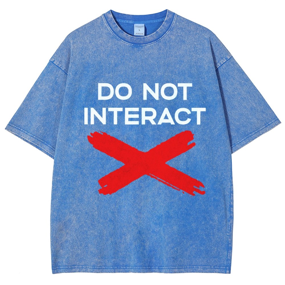 Do Not Interact Vintage Distressed T-shirt