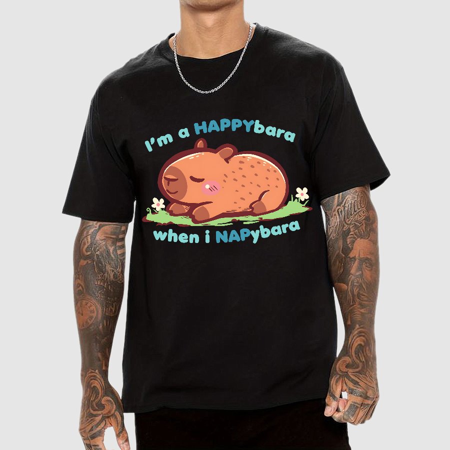 Happybara when I Napybara Geek T-Shirt